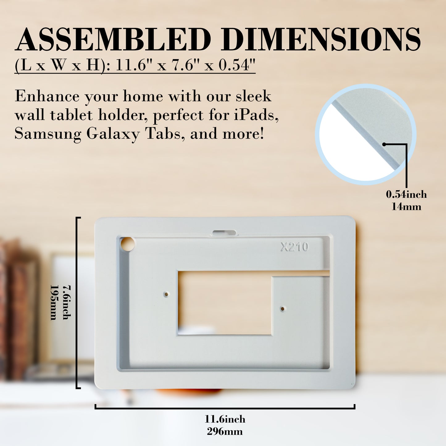 Samsung Galaxy Tab A9+ 11" 2023 SM-X210 Tablet Wall Mount
