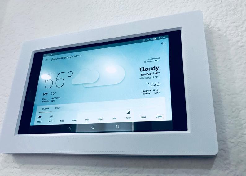 Amazon Fire HD 8 2016, 2017, 2018 Tablet Wall Mount - Motifs Etc.