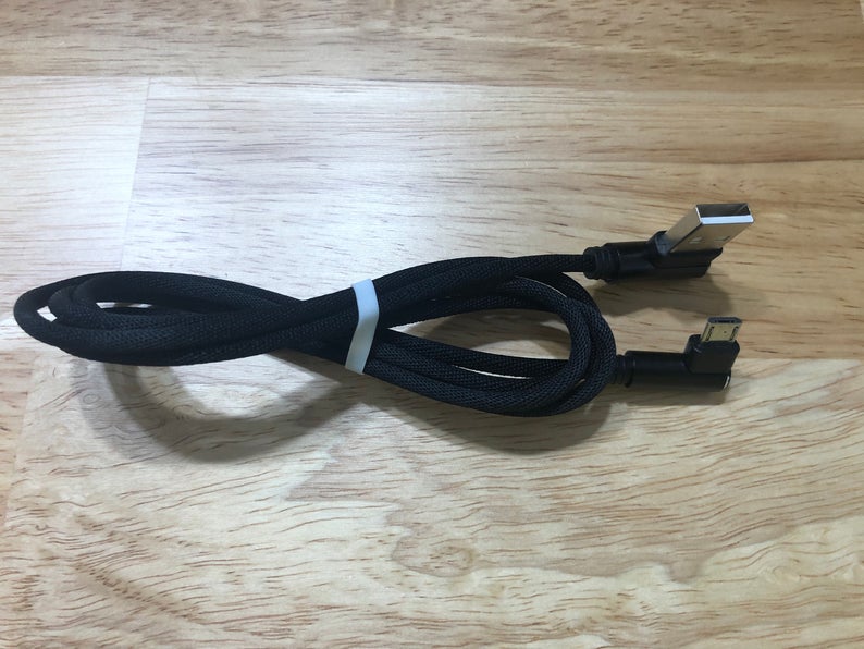 USB Right Angle Cable | USB C | Mircro USB | Lightning Cable - Motifs Etc.