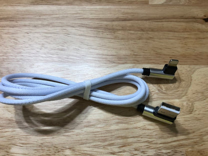 USB Right Angle Cable | USB C | Mircro USB | Lightning Cable - Motifs Etc.