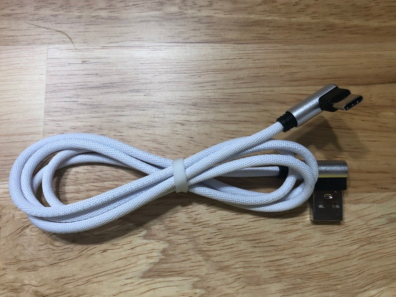 USB Right Angle Cable | USB C | Mircro USB | Lightning Cable - Motifs Etc.
